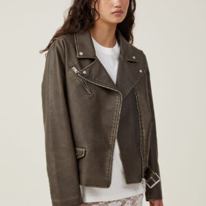 Roman Faux Leather Biker Jacket