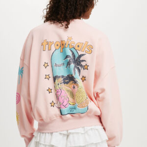 Fleece Graphic Crew Sweatshirt