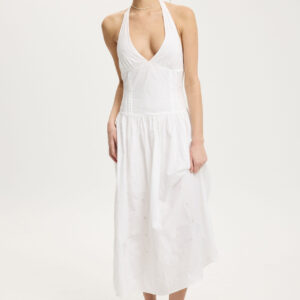 Kaity Halter Midi Dress