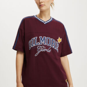Gilmore Girls V Neck Retro Graphic Boxy Tee