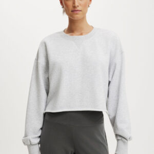 Cropped Fleece Sweatshirt