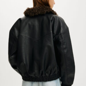 Darcy Faux Leather Bomber