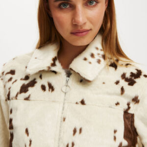 Cow Faux Fur Jacket
