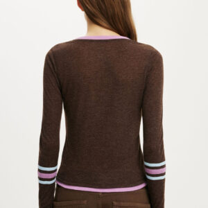 Ls Jersey Fitted Graphic Top