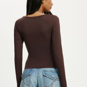 Hold Me V Neck Long Sleeve
