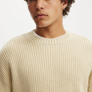 Washed Box Fit Crew Knit