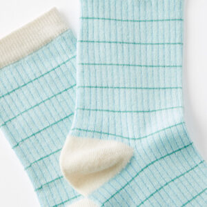 Grid Pattern Crew Sock