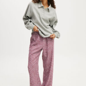 Oversized Collared Lounge Fleece Sweater