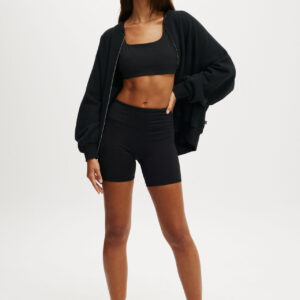 Plush Zip Through Bomber