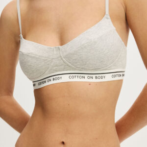 Branded Cotton Balconette Bralette