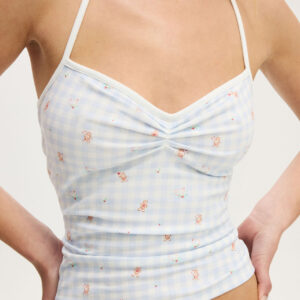 Dreamy Soft Ruched Halter Top