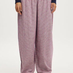 Flannel Barrel Leg Pant