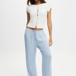 Button Detail Cap Sleeve Top