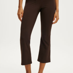 Ultra Soft Tie Front Cropped Kick Flare